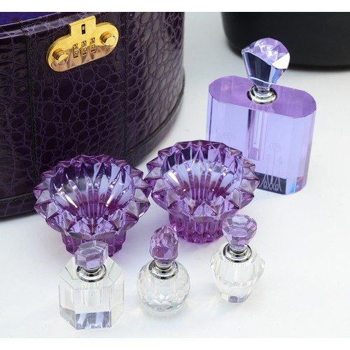 Christophe Claire Geneve, A horseshoe shaped purple croc effect