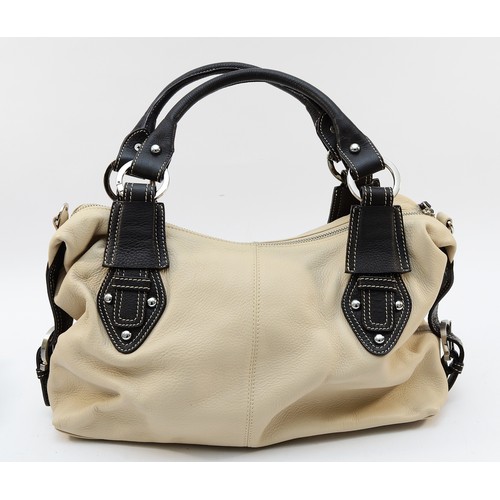 Salvatore Ferragamo, brown/beige leather handbag, with shoulder