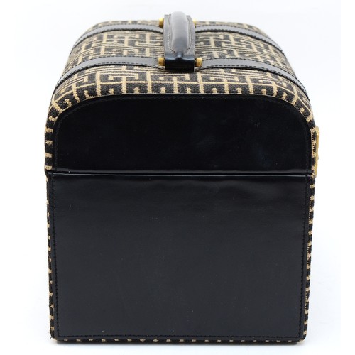 balmain ケース Pierre Balmain - travel vanity case, black leather and black woven