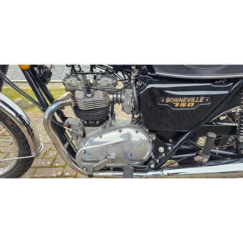 312 - 1980 Triumph Bonneville T140E, 744cc. Registration number NRO 699V. Frame number BB26369. Engine num... 