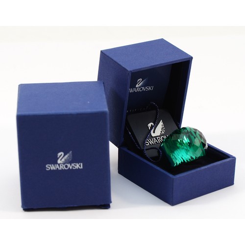 4 - Swarovski, a Nirvana green ring, P, with box
