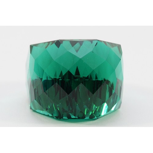 4 - Swarovski, a Nirvana green ring, P, with box