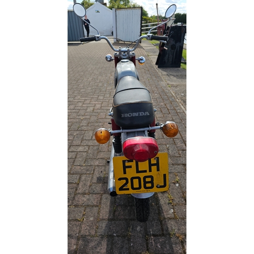 299 - 1970 Honda SS125A. Registration number FLH 208J. Frame number  SS125A 111249. Engine number SS125AE ... 