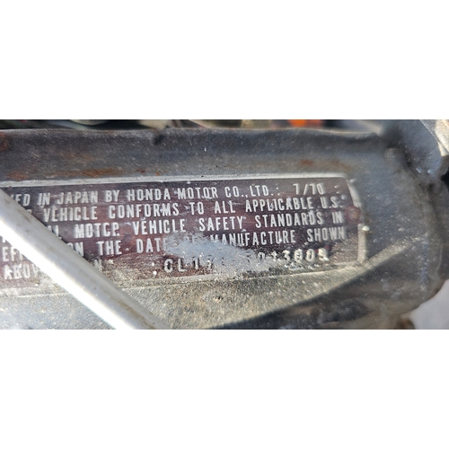 307 - 1970 Honda CL175, 174cc. Registration number LWT 976H. Frame number CL175 5013009. Engine number CL1... 