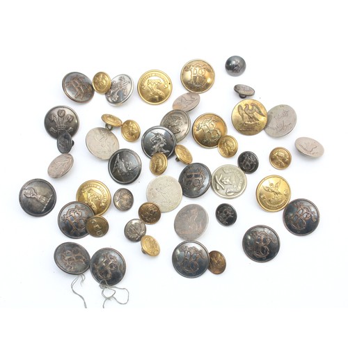 A collection of forty six antique hunting buttons, to include silver ...