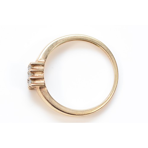 A QVC 9ct gold brilliant cut diamond dress ring, N, 2.3g