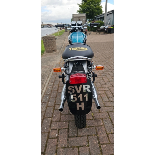 316 - 1970 Triumph Daytona T100R, 490cc. registration number SVR 511H. Frame number DD49186 T100R. Engine ... 