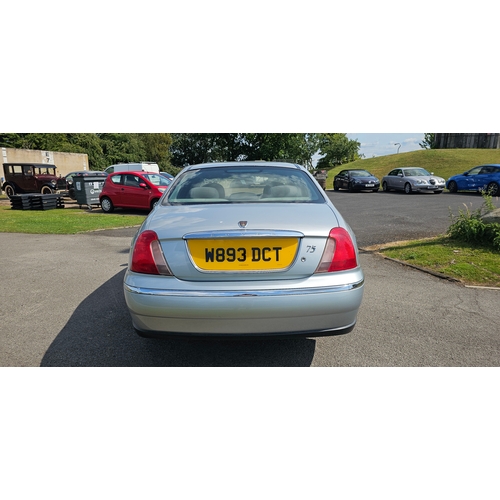 256 - 2000 Rover 75 Club, 1796cc. Registration number W893 DCT. VIN number SARRJSLPBYM121996. Engine numbe... 