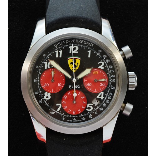 25 - Girard-Perregaux Ferrari F1-052 Chronograph titanium automatic limited edition wristwatch, c.2004, 7... 
