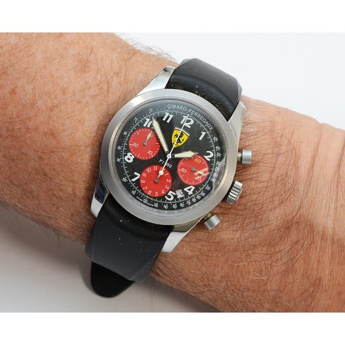 25 - Girard-Perregaux Ferrari F1-052 Chronograph titanium automatic limited edition wristwatch, c.2004, 7... 