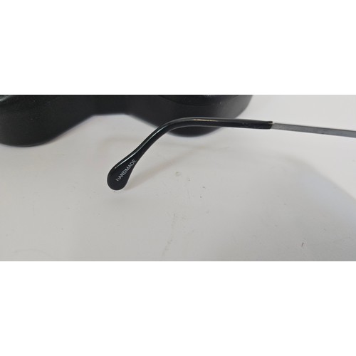 28 - A vintage pair of Alpina M1 Aviator hand made sunglasses, size 60 12, blue graduated lenses, numbere... 