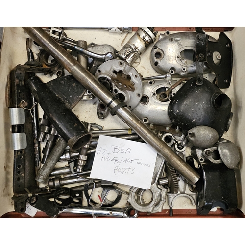 125 - BSA B25/A7/A10/A65 and Triumph TR25 spares, two crates.
