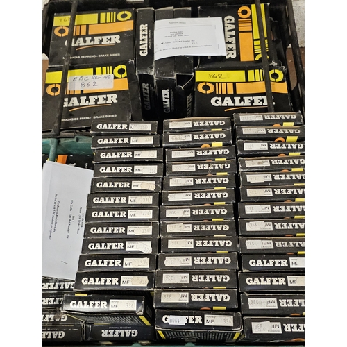 136 - Two crates of motorcycle brake shoes, see list