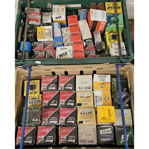 141 - Two crates of motorcycle oil filters, see list