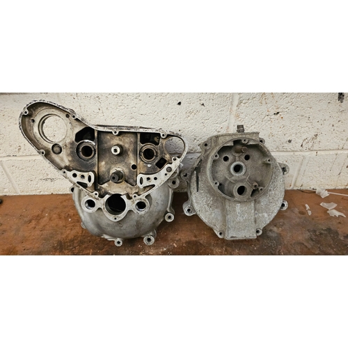 150 - A 1961 Matchless G12CS pair of crankcases, X 4675 and a single cylinder pair of cases, C 1775 (2)