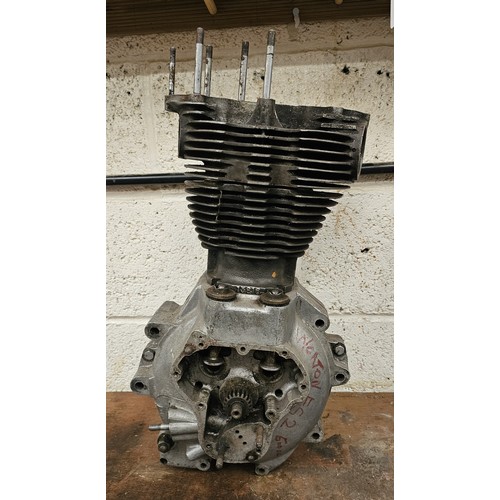 173 - A Norton ES2 500cc engine, number 41053, G4, together with Ariel wheel and brake plates