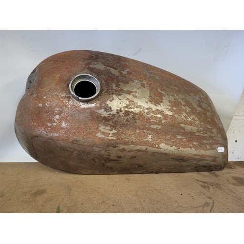178 - Two steel motorcycle petrol tanks