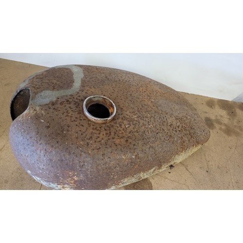 178 - Two steel motorcycle petrol tanks