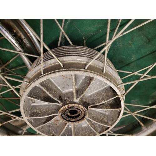 180 - A pair of motorcycle wheels, possibly NSU, together with another pair (4)