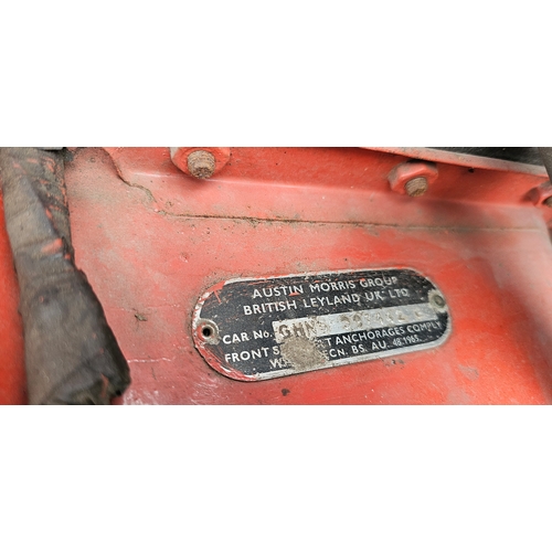 1976 MGB 1798cc. Registration number CIB 1146. VIN number GHN5