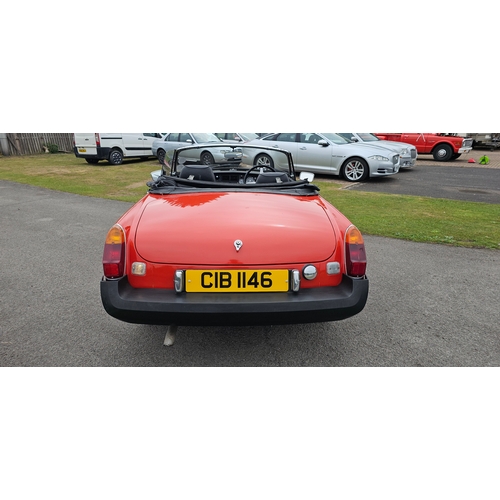 264 - 1976 MGB 1798cc. Registration number CIB 1146. VIN number GHN5 397442G. Engine number 48G733ER 78980... 