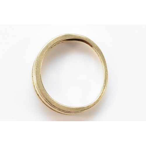 55 - A 10K gold two row diamond dress ring, K, 2.2g