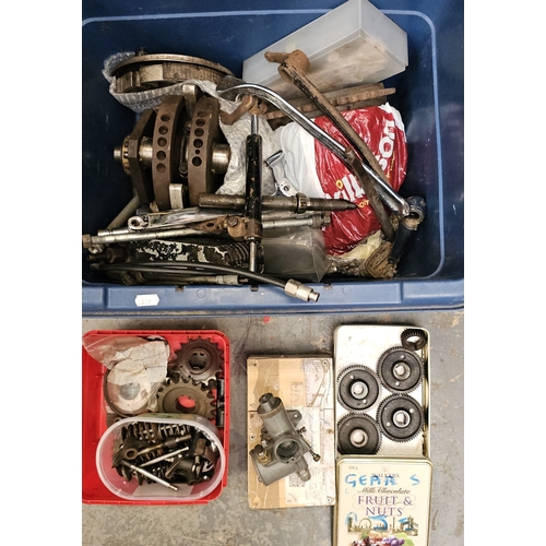 179 - Various British motorcycle spares, including AJS and Triumph