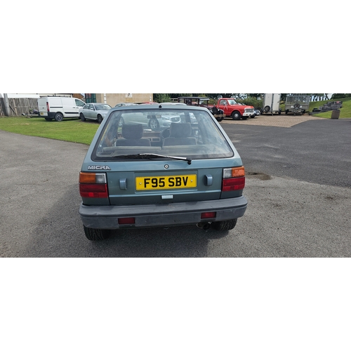 266 - 1988 Nissan Micra GSX automatic, 988cc. Registration number F95 SBV. VIN number JN1000K10U0473787. E... 