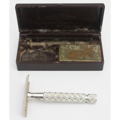 Three early 20th century gents Gillette cased razor sets, together with ...