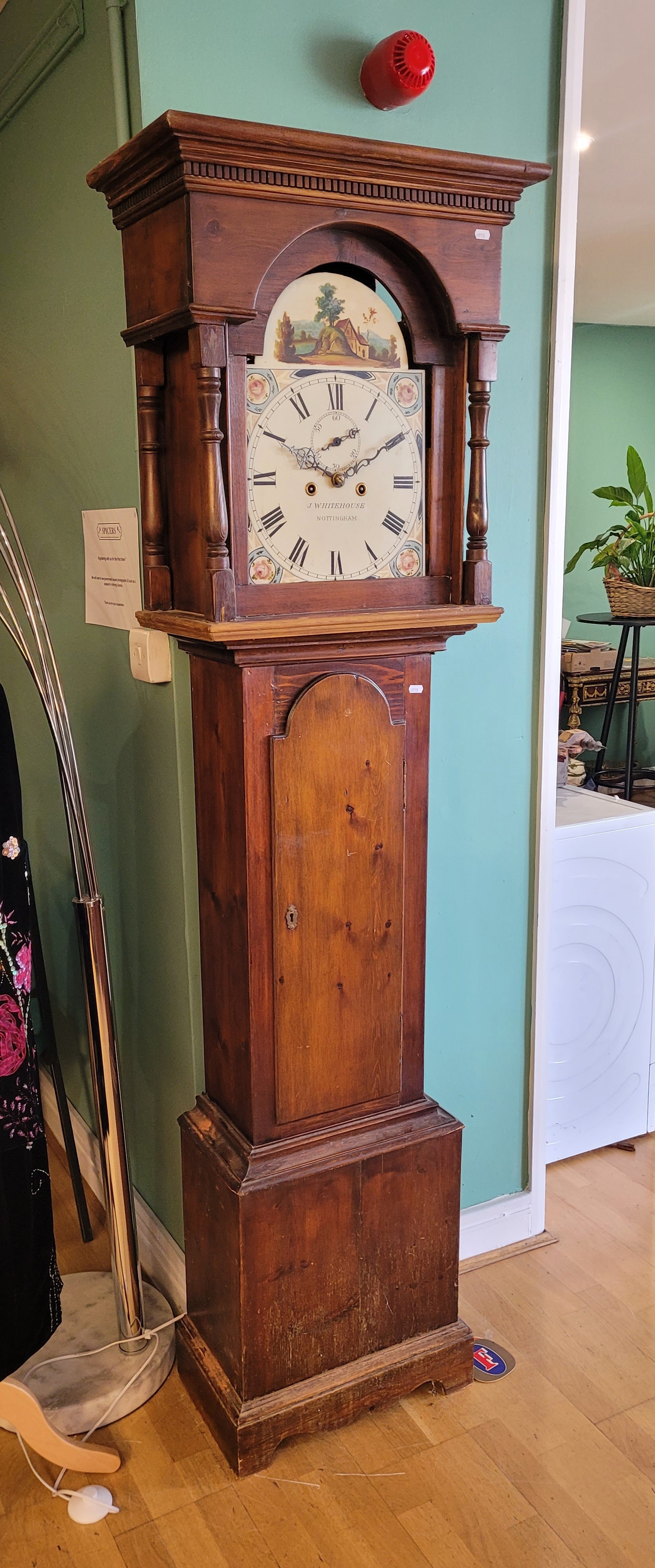 J.Whitehouse, Nottingham; A late 19th longcase clock, having 12 inch ...