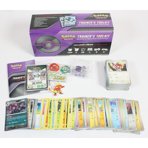 126 - Pokemon Trading Card Game, a bundle of 233 different Pokemon cards, stored inside a Trainers Toolkit... 