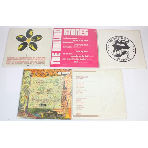 148 - A collection of 5 The Rolling Stones vinyl LP’s including, Their satanic majesties request, catalogu... 