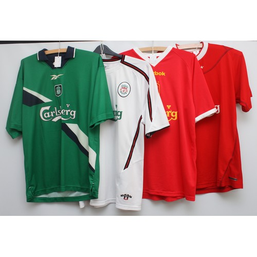 180 - Ten Liverpool FC replica football shirts, to include, the 2003-04 away shirt, the Champions of Europ... 