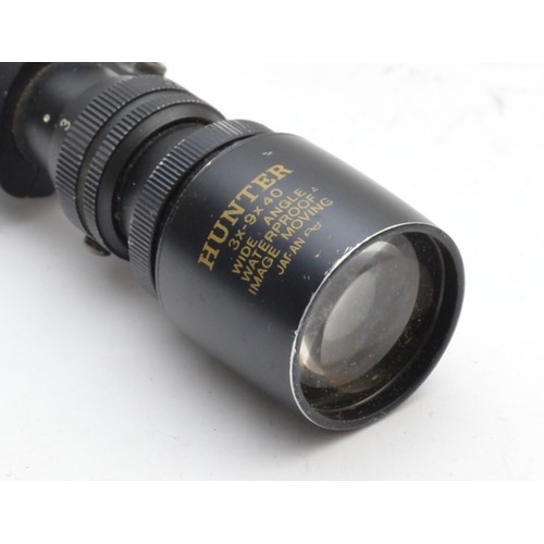 297 - A Hunter 3x-9x40 marksman wide angle rifle scope, made in Japan.