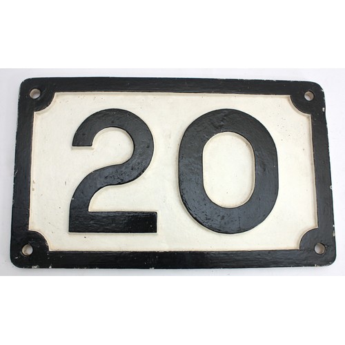 21 - A rectangular cast iron L.S.W.R bridge plate 20