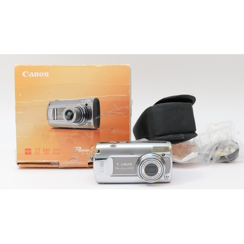 A Canon Powershot A470 digital camera, in box.