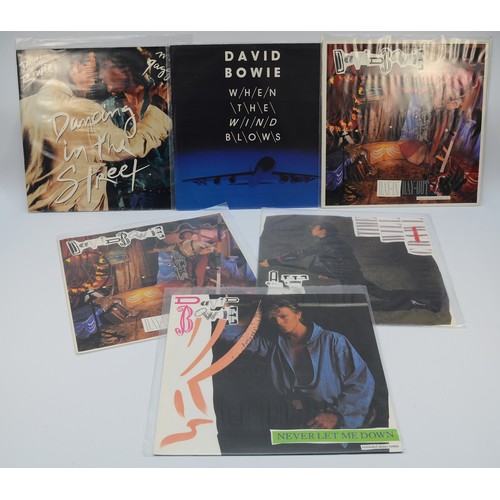 6 David Bowie 12" single vinyl records including, Dancing In The Street ...