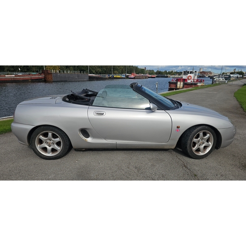 458 - 1997 MGF, 1796 cc. Registration number R589 BKV.
Sold with the green new keepers slip.
Mileage 88,89... 