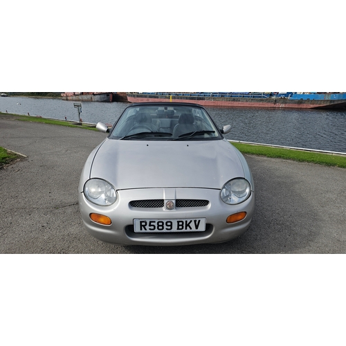 458 - 1997 MGF, 1796 cc. Registration number R589 BKV.
Sold with the green new keepers slip.
Mileage 88,89... 