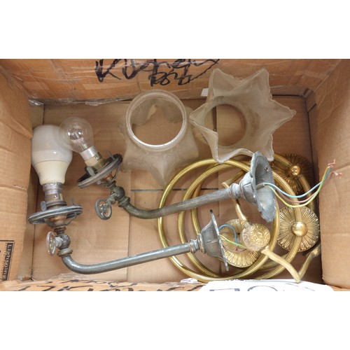 62 - Three boxes of homewares, to include, a Border Fine Arts figure entitled the Duchess of Reynard, two... 