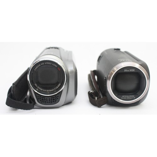A Panasonic HC-V270 full HD film camera with soft case, with a Canon ...