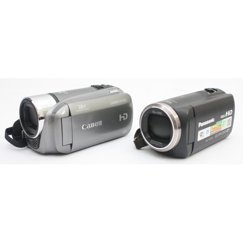 A Panasonic HC-V270 full HD film camera with soft case, with a Canon ...