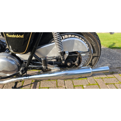 508 - 1960 Triumph 6T Thunderbird, 650cc. Registration number 805 XWG (non transferrable). Frame number 49... 