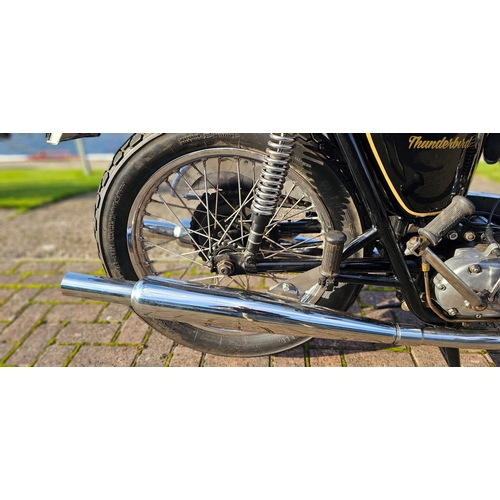 508 - 1960 Triumph 6T Thunderbird, 650cc. Registration number 805 XWG (non transferrable). Frame number 49... 