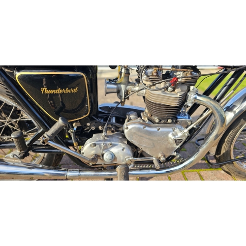 508 - 1960 Triumph 6T Thunderbird, 650cc. Registration number 805 XWG (non transferrable). Frame number 49... 