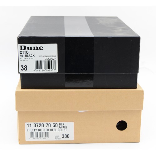 Dune Black Sand 'Otto' shoe/ankle boot, black suede covered in