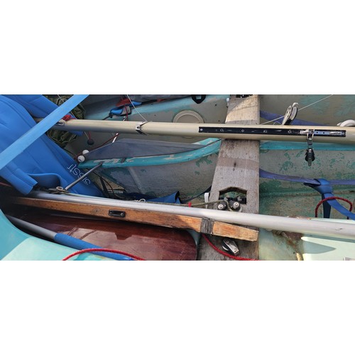A Lark sailing dinghy, with main, spinnaker and jib, fully rigged, two ...
