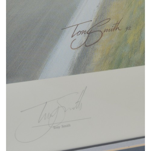 12 - Tony Smith limited edition print, 212/1500, Il Leone, Nigel Mansell, signed in pencil by both, frame... 