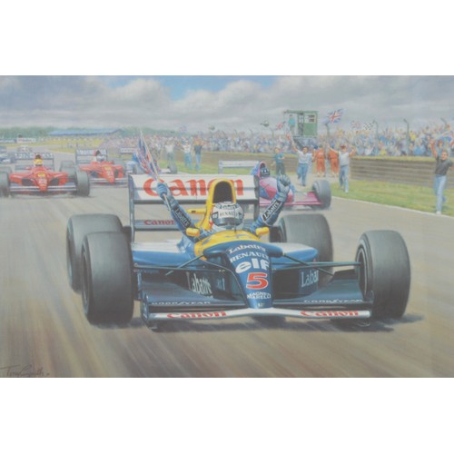 13 - Tony Smith limited edition print, 1228/3000, Victory British GP 1992 Nigel Mansell, signed in pencil... 