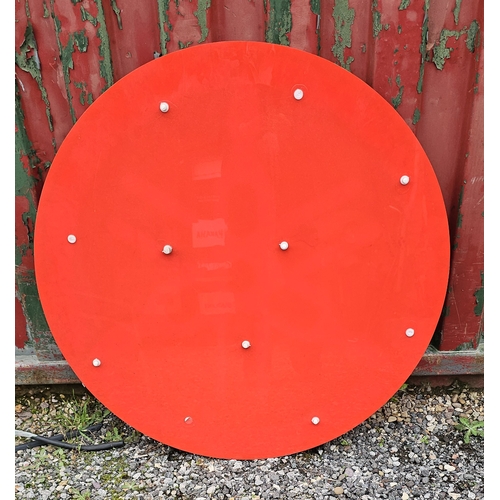 26 - Yamaha, a circular wall mounted Perspex sign, 100cm diameter